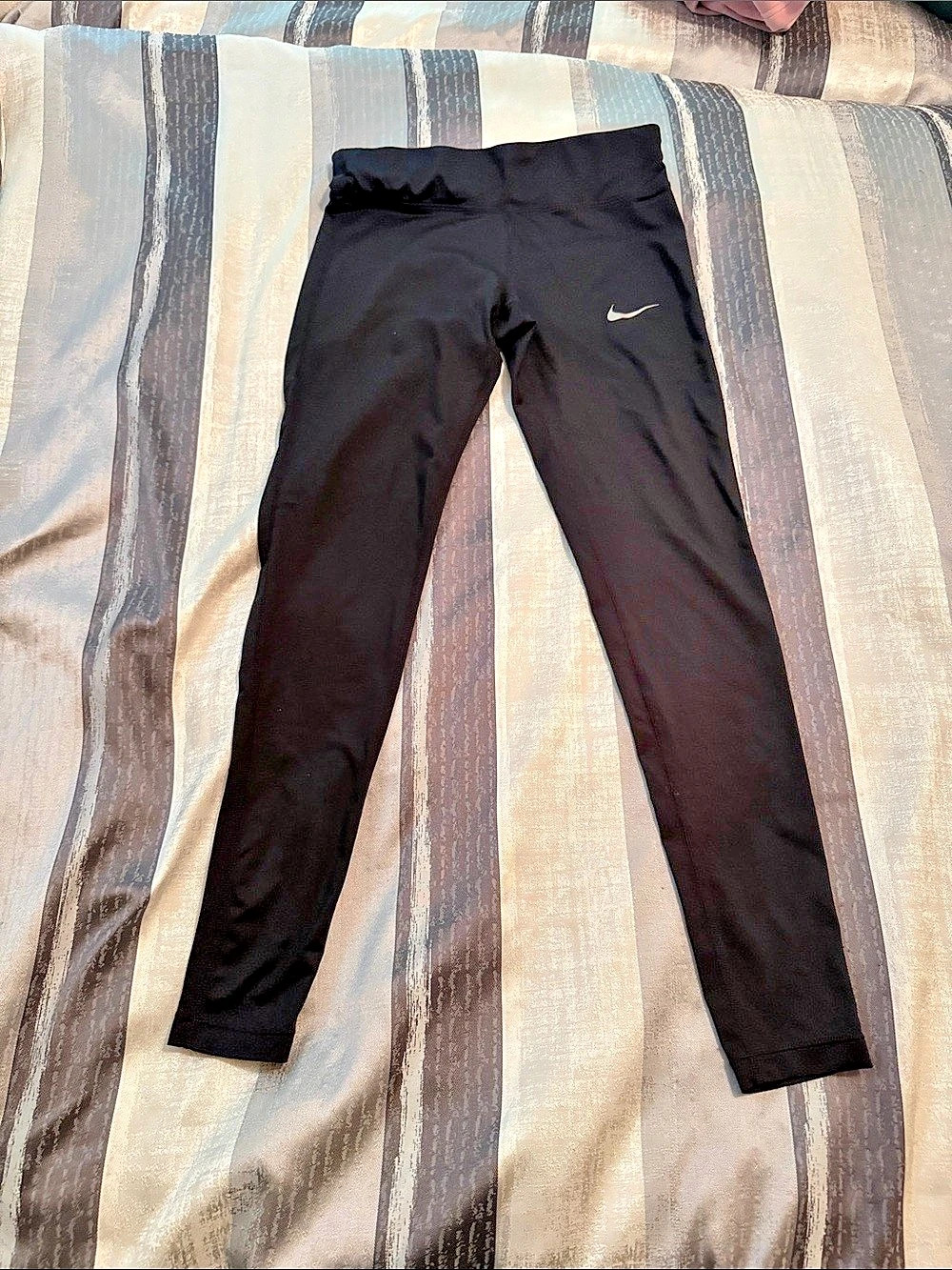 Nike Dri-FIT Black Running Leggings Tights Size M